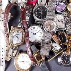 Watches lot vintage mod designer REPAIR PARTS OR WEAR 101 pcs estate