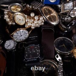 Watches lot vintage mod designer REPAIR PARTS OR WEAR 101 pcs estate