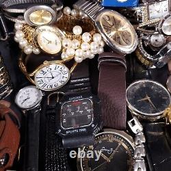 Watches lot vintage mod designer REPAIR PARTS OR WEAR 101 pcs estate