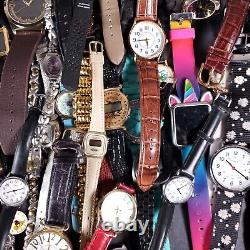 Watches lot vintage mod designer REPAIR PARTS OR WEAR 101 pcs estate