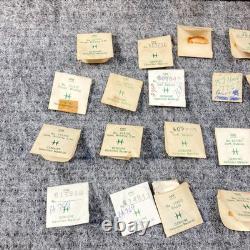 Watchmaker Cabinet 2 Drawer Hamilton Watch Parts Staff Stem Balance 95 Pc