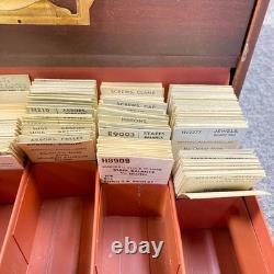 Watchmaker Cabinet 2 Drawer Hamilton Watch Parts Staff Stem Balance 95 Pc