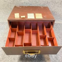 Watchmaker Cabinet 2 Drawer Hamilton Watch Parts Staff Stem Balance 95 Pc