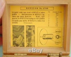 Watchmakers Bergeon 2729 wristwatch mainspring winder tool boxed good condition