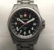 Wenger Field Issue Watch Titanium Dual Time Black 8.25 For Parts or Repair