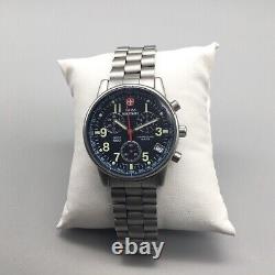 Wenger Swiss Military Chronograph Watch 39mm 536-0766 BROKEN PARTS OR REPAIR