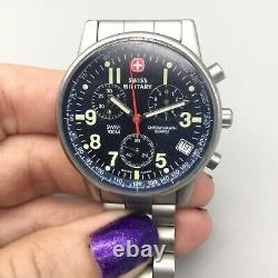 Wenger Swiss Military Chronograph Watch 39mm 536-0766 BROKEN PARTS OR REPAIR