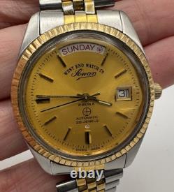West End Sowan Automatic 25 Jewels ETA 2834-2 Day Date Watch Not Working