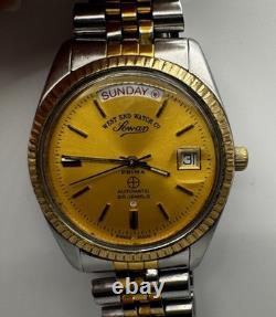 West End Sowan Automatic 25 Jewels ETA 2834-2 Day Date Watch Not Working