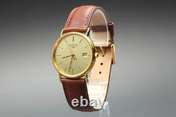 Working, For Parts LONGINES L4.720.2 Quartz 33mm Gold Dial Date Men's Watch