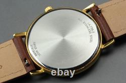 Working, For Parts LONGINES L4.720.2 Quartz 33mm Gold Dial Date Men's Watch