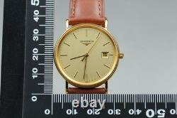 Working, For Parts LONGINES L4.720.2 Quartz 33mm Gold Dial Date Men's Watch