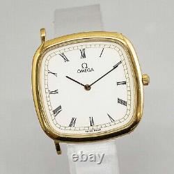 Working For Parts Vintage OMEGA De Ville Cal. 1378 Quartz White Dial Mens Watch