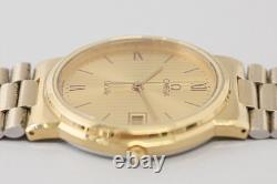 Working! Needs Repair Vintage 1984 OMEGA De Ville Cal. 1430 Qz Gold 31mm Men's
