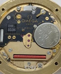 Working! Needs Repair Vintage 1984 OMEGA De Ville Cal. 1430 Qz Gold 31mm Men's