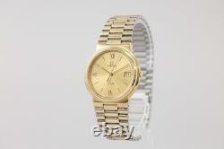 Working! Needs Repair Vintage 1984 OMEGA De Ville Cal. 1430 Qz Gold 31mm Men's