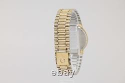 Working! Needs Repair Vintage 1984 OMEGA De Ville Cal. 1430 Qz Gold 31mm Men's