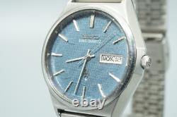 Working for Parts Vintage 1970s SEIKO KING 4823-8050 Qz Blue 36mm Mens Watch