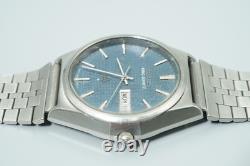 Working for Parts Vintage 1970s SEIKO KING 4823-8050 Qz Blue 36mm Mens Watch