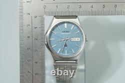 Working for Parts Vintage 1970s SEIKO KING 4823-8050 Qz Blue 36mm Mens Watch