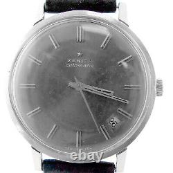 Zenith Automatic Charcoal Gray Dial Stainless Steel Mens Watch For Parts/repairs
